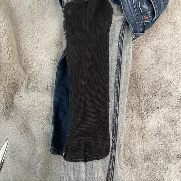 Hudson Jeans Size 26 Distressed Button Fly Skinny Blue Thermal Backed Rips - Picture 10 of 10